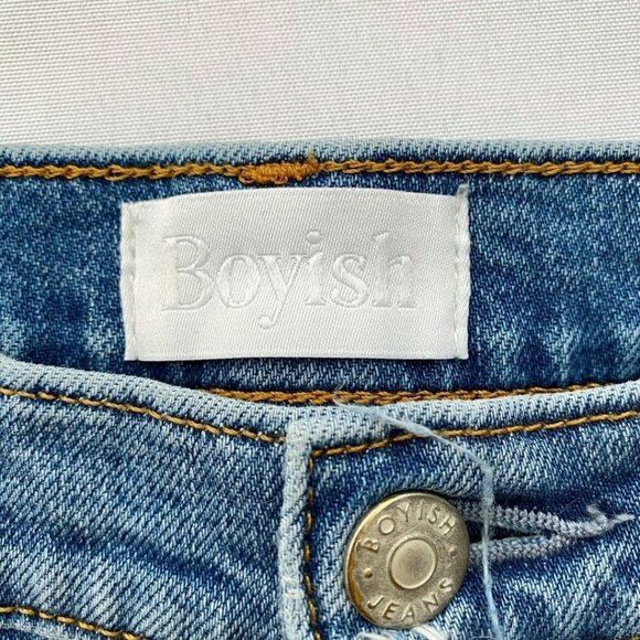 BOYISH MIKEY HIGH RISE BUTTON FLY RAW CROPPED LEG JEANS - 26 - Picture 4 of 11